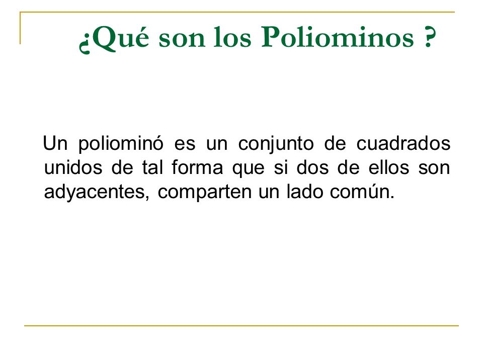 ¿Qué son los Poliominos