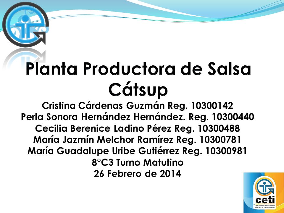 Planta Productora de Salsa Cátsup