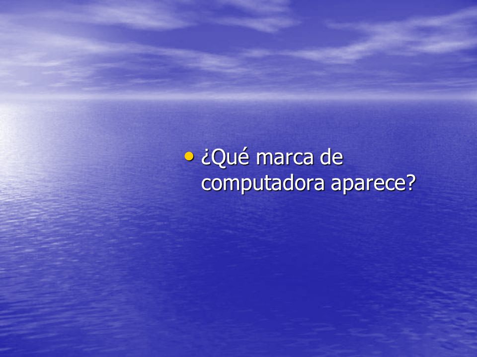 ¿Qué marca de computadora aparece