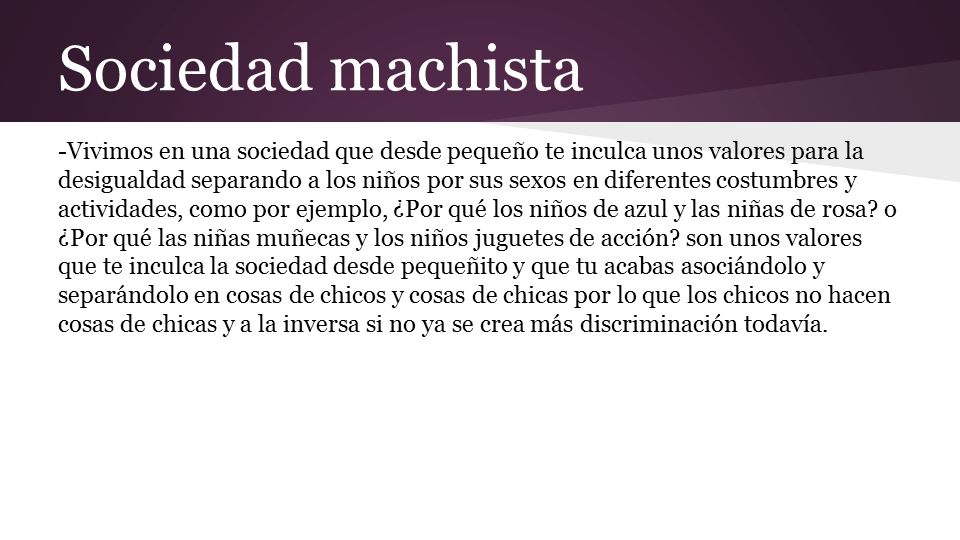 Sociedad machista