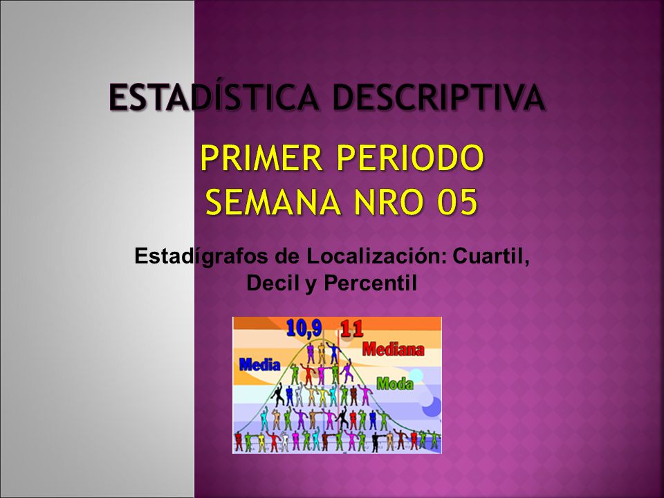 ESTADÍSTICA DESCRIPTIVA