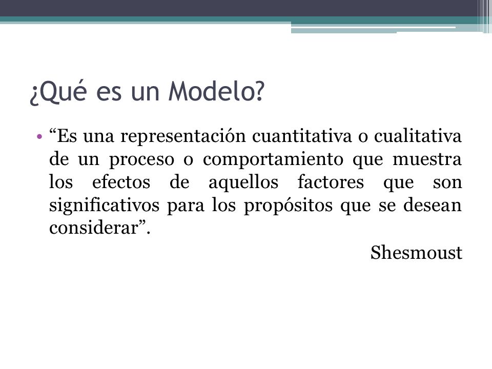 ¿Qué es un Modelo