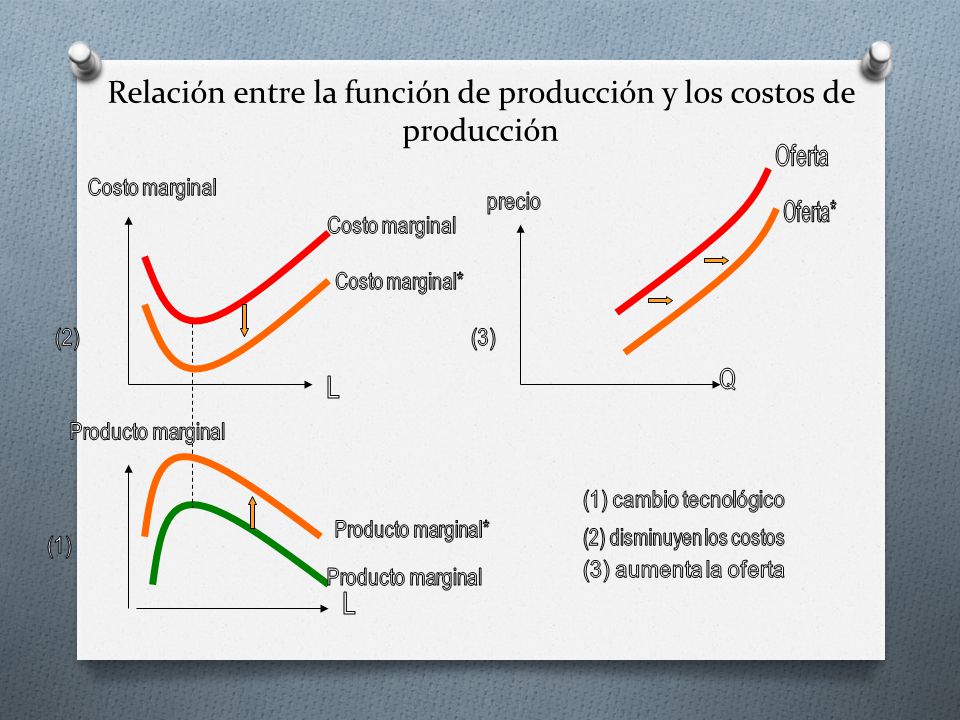 Relación entre la función de producción y los costos de producción