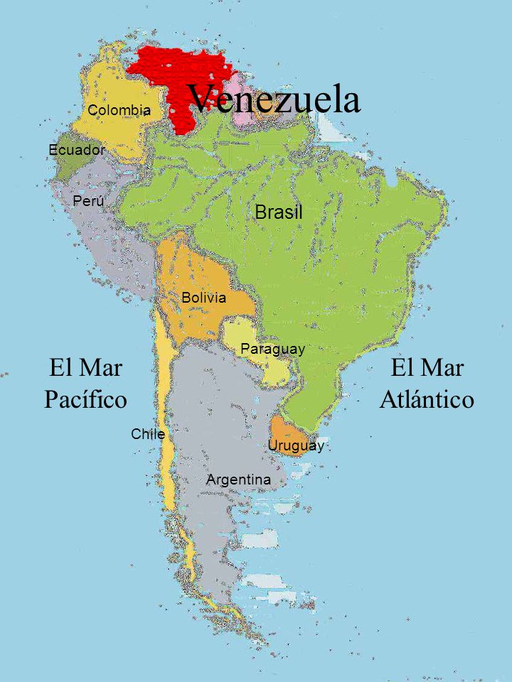 Venezuela El Mar Pacífico El Mar Atlántico Brasil Colombia Ecuador