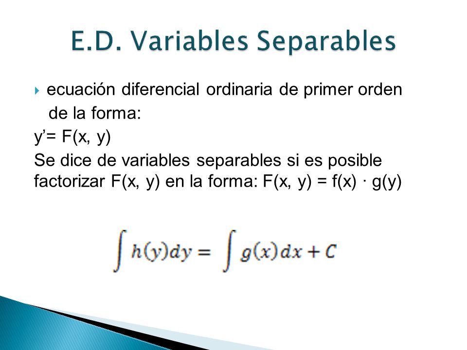 E.D. Variables Separables