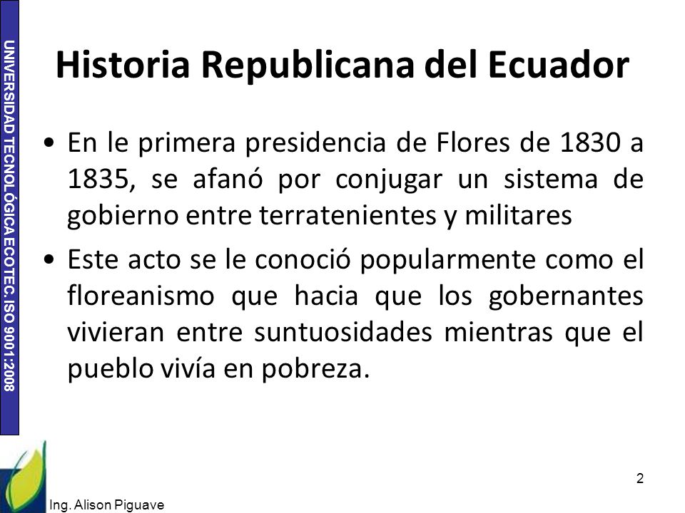 Historia Republicana del Ecuador
