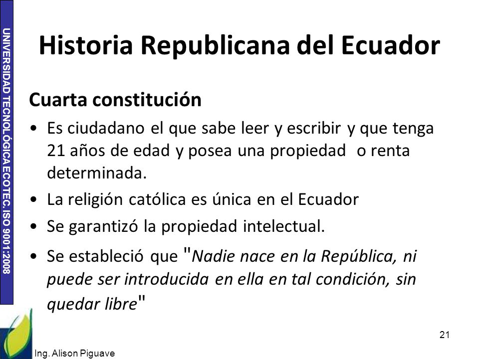 Historia Republicana Historia Del Ecuador Ppt Descargar