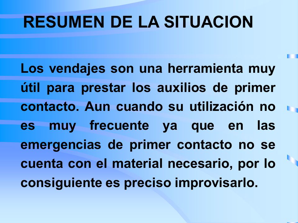 RESUMEN DE LA SITUACION
