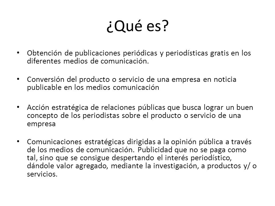 ¿Qué es Obtención de publicaciones periódicas y periodísticas gratis en los diferentes medios de comunicación.