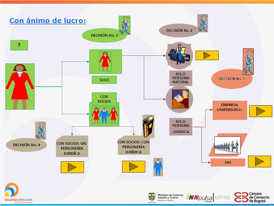 Con ánimo de lucro: DECISIÓN No. 1 SOLO CON SOCIOS
