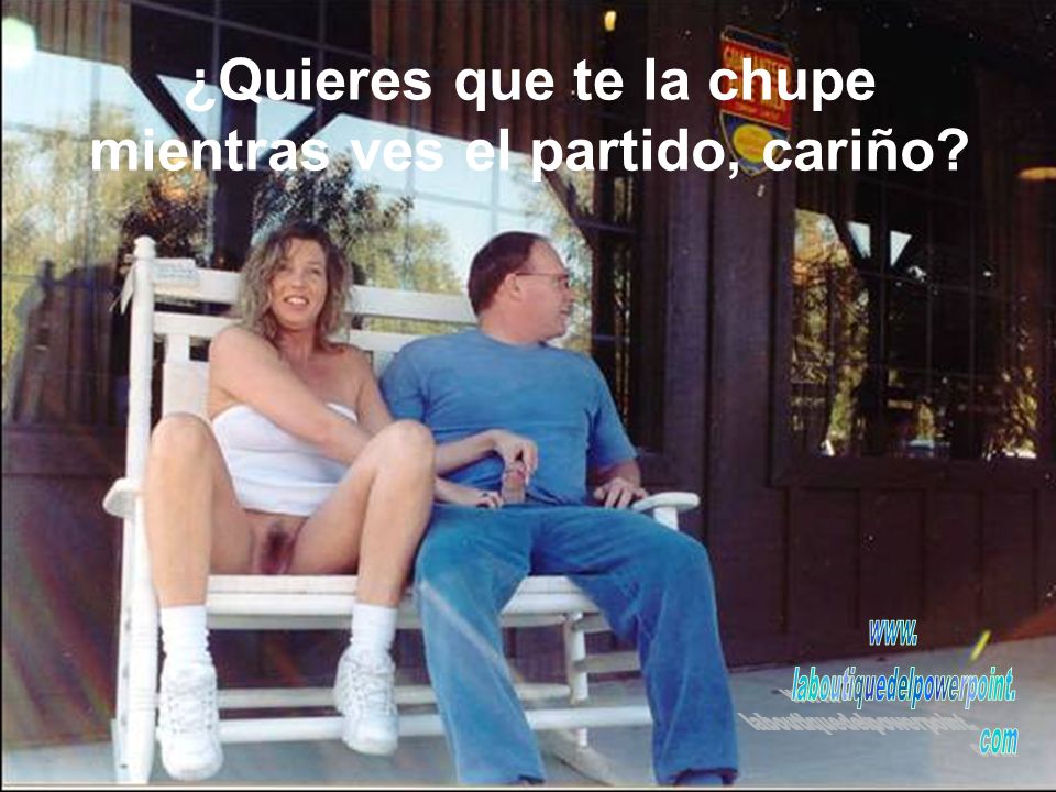 ¿Quieres que te la chupe mientras ves el partido, cariño