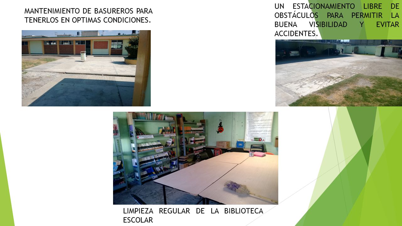 UN ESTACIONAMIENTO LIBRE DE OBSTÁCULOS PARA PERMITIR LA BUENA VISIBILIDAD Y EVITAR ACCIDENTES.