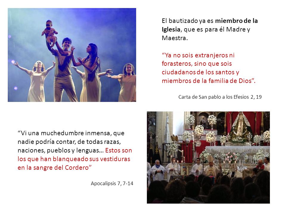 El bautizado ya es miembro de la Iglesia, que es para él Madre y Maestra.