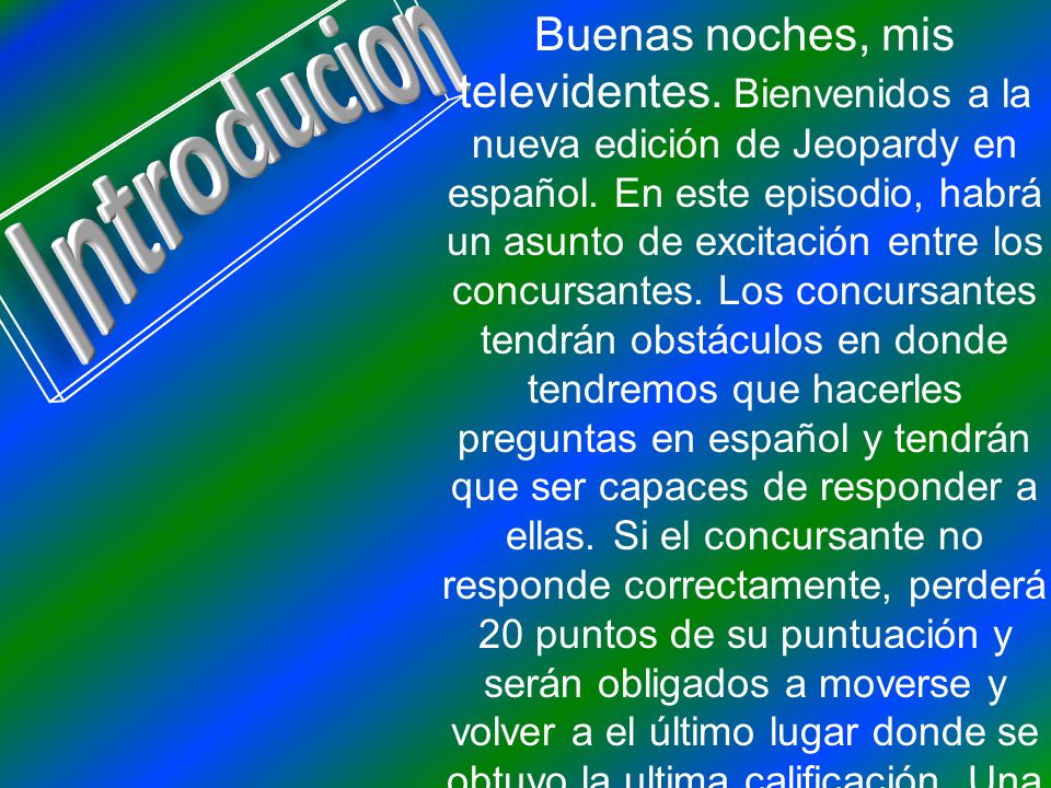 Buenas noches, mis televidentes
