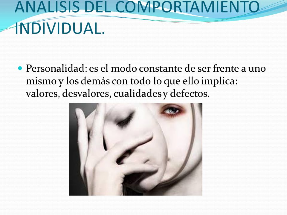 ANÁLISIS DEL COMPORTAMIENTO INDIVIDUAL.