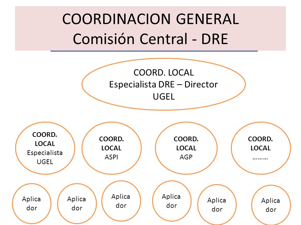 COORDINACION GENERAL Comisión Central - DRE