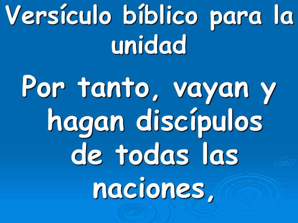 Versículo bíblico para la unidad