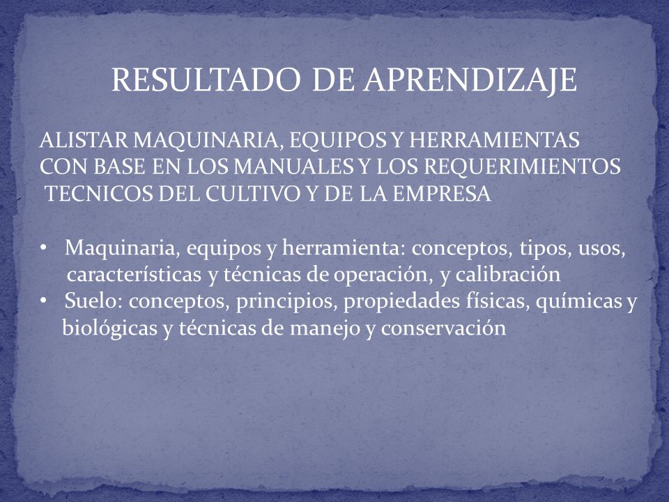 RESULTADO DE APRENDIZAJE