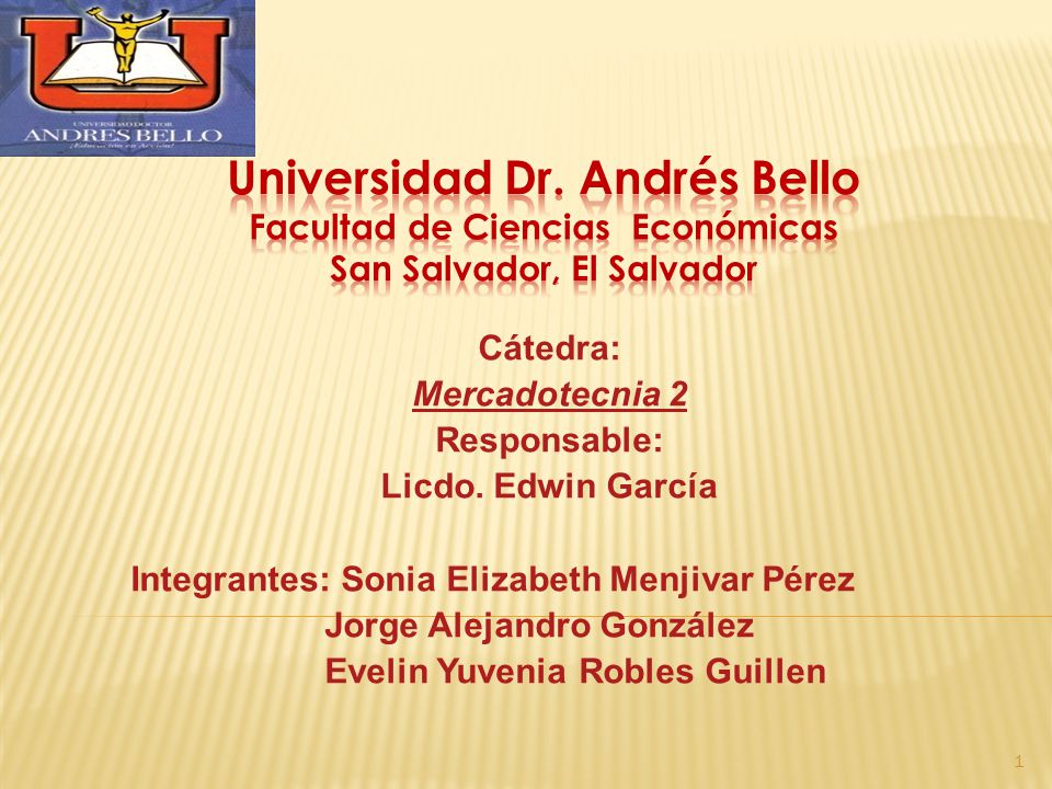 Universidad Dr. Andrés Bello Facultad de Ciencias Económicas San Salvador, El Salvador