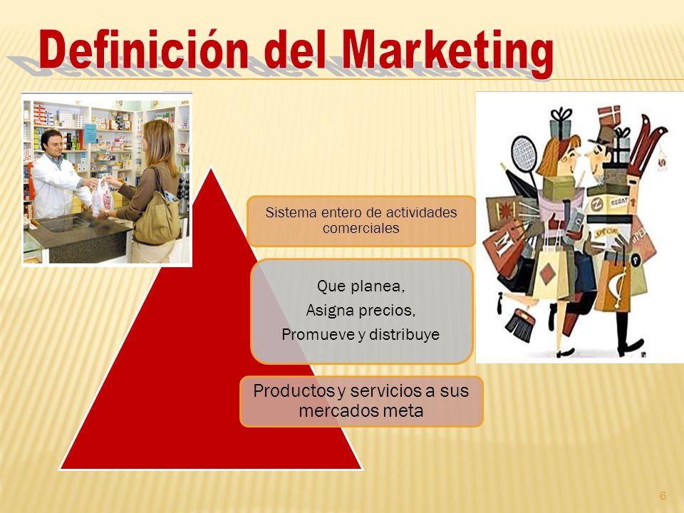 Productos y servicios a sus mercados meta