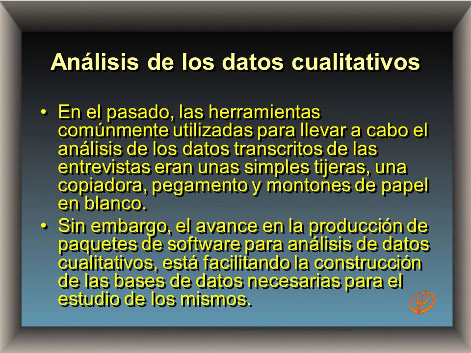 Análisis de los datos cualitativos