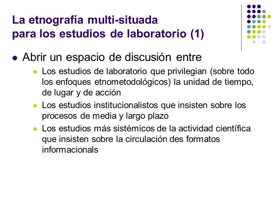 La etnografía multi-situada para los estudios de laboratorio (1)