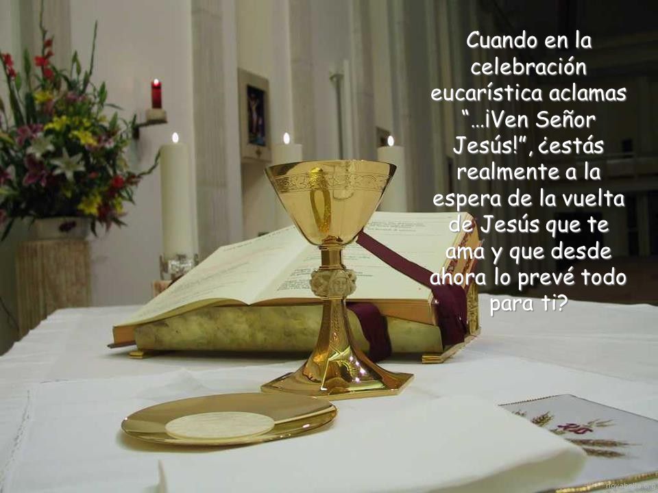 Cuando en la celebración eucarística aclamas …¡Ven Señor Jesús