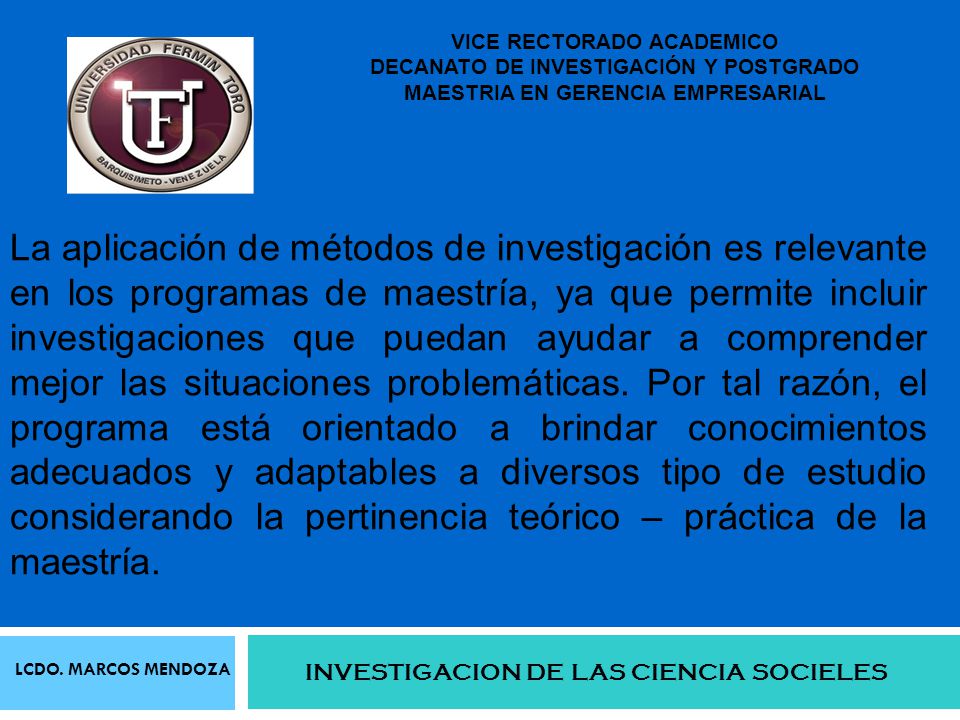 MAESTRIA EN GERENCIA EMPRESARIAL