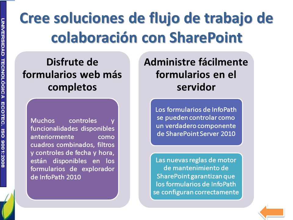 Cree soluciones de flujo de trabajo de colaboración con SharePoint