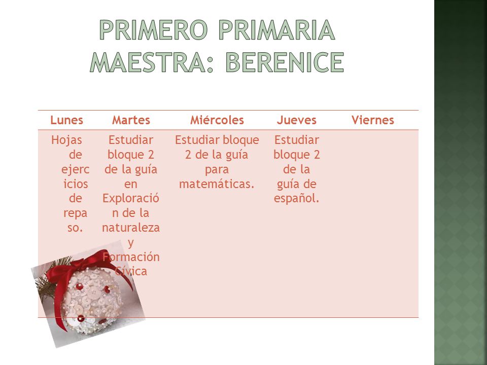 Primero Primaria Maestra: Berenice