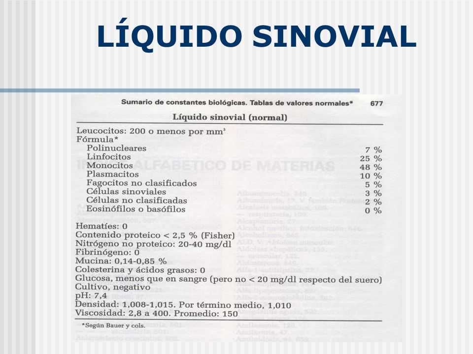 LÍQUIDO SINOVIAL