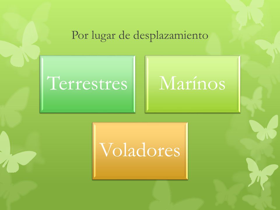 Por lugar de desplazamiento