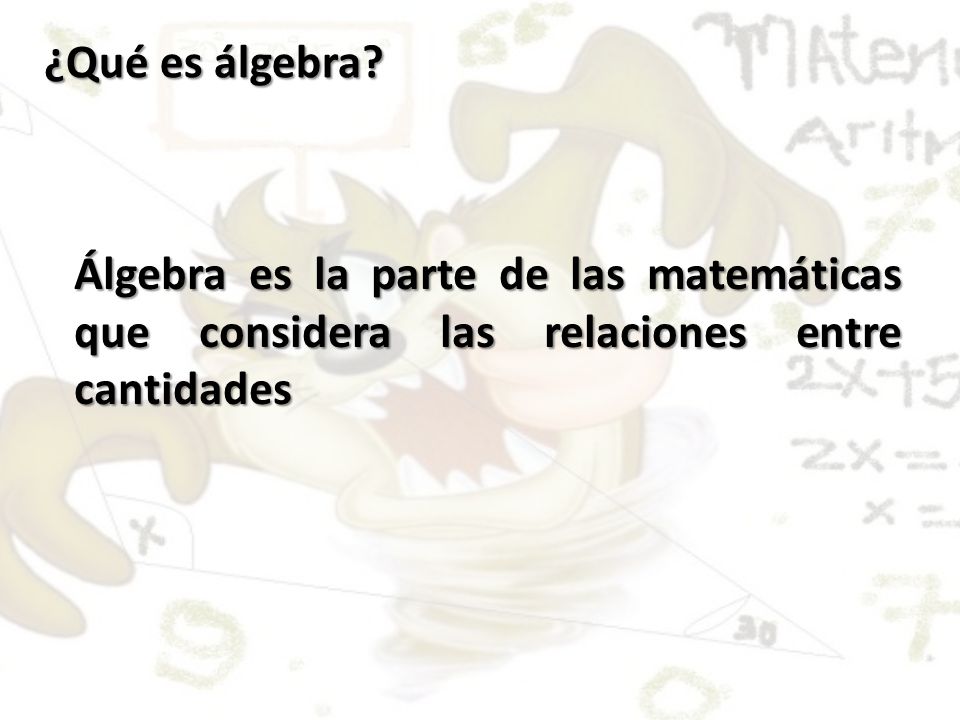 ¿Qué es álgebra.