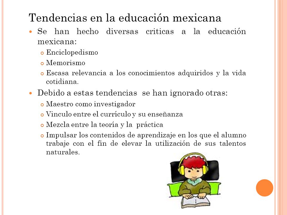 Tendencias en la educación mexicana