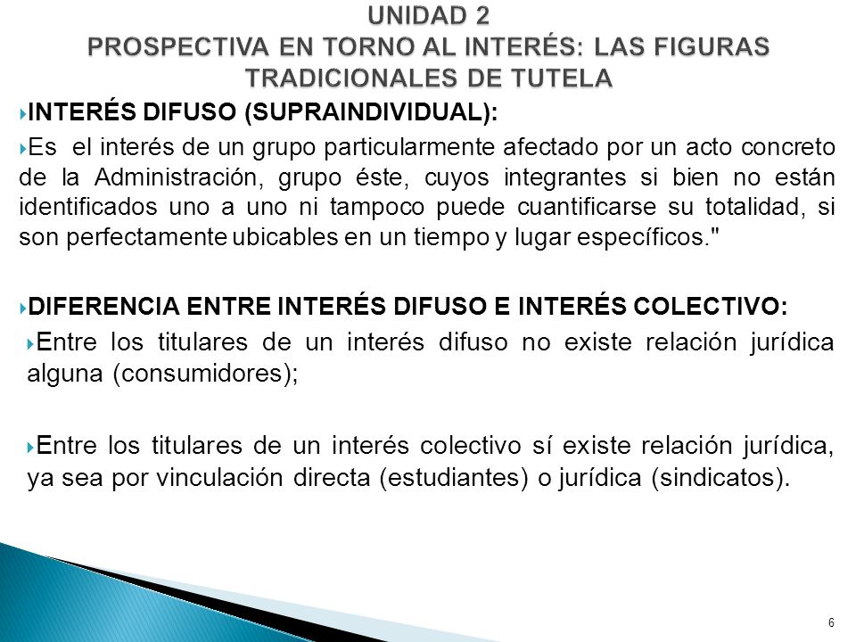 UNIDAD 2 PROSPECTIVA EN TORNO AL INTERÉS: LAS FIGURAS TRADICIONALES DE TUTELA