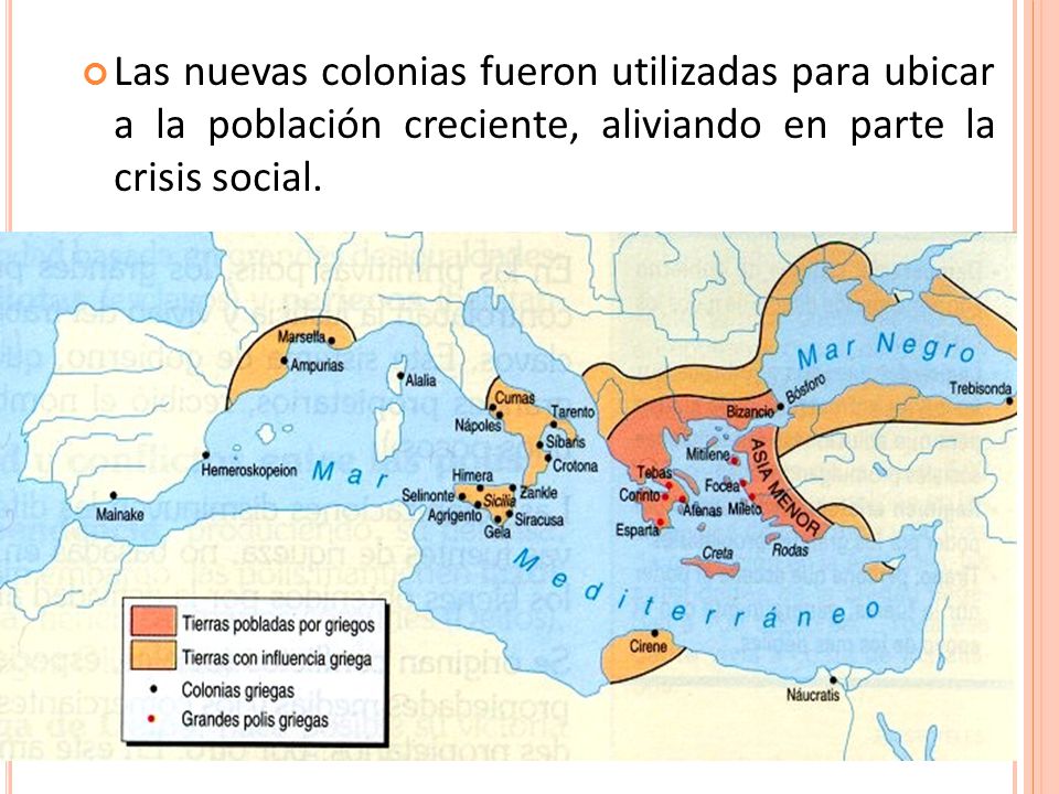 Las nuevas colonias fueron utilizadas para ubicar a la población creciente, aliviando en parte la crisis social.