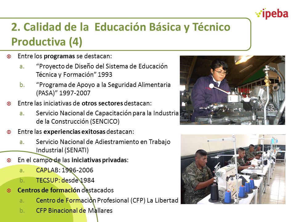 2. Calidad de la Educación Básica y Técnico Productiva (4)