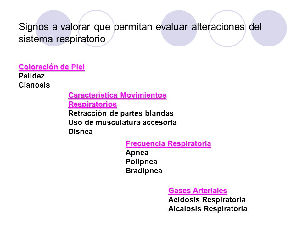 Signos a valorar que permitan evaluar alteraciones del sistema respiratorio