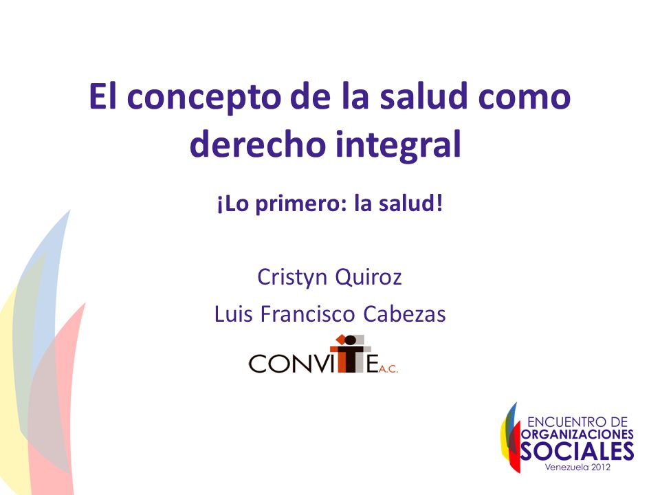 El concepto de la salud como derecho integral