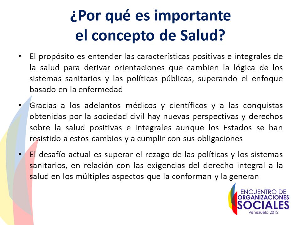 ¿Por qué es importante el concepto de Salud