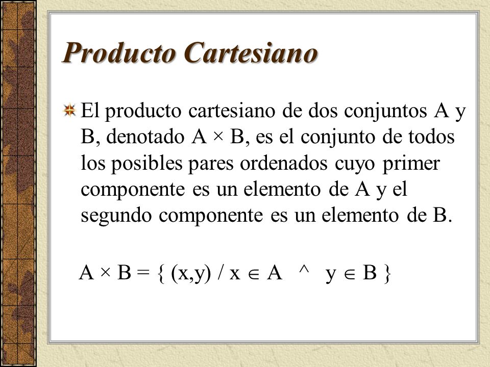 Producto Cartesiano