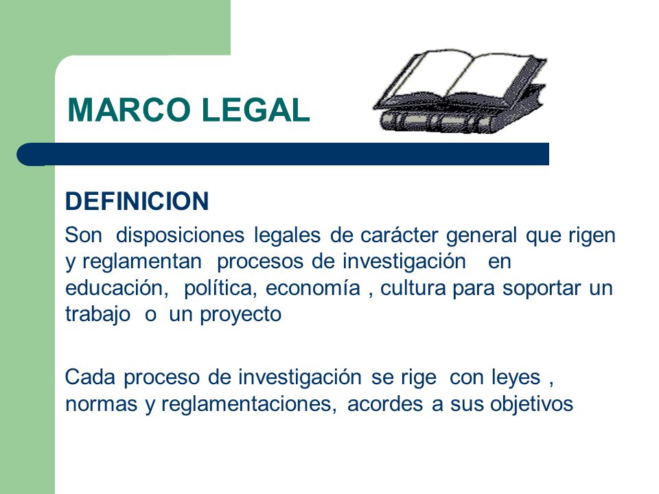MARCO LEGAL DEFINICION