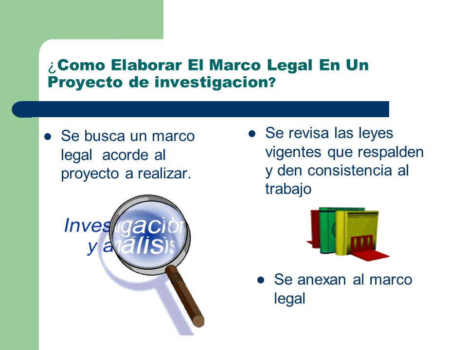 ¿Como Elaborar El Marco Legal En Un Proyecto de investigacion