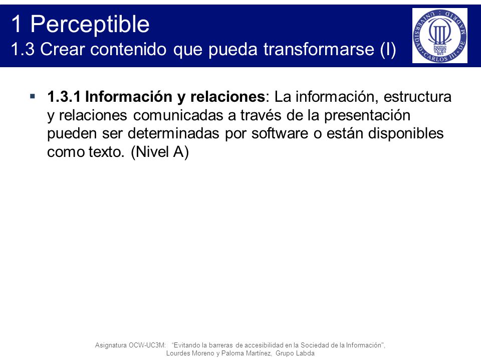 1 Perceptible 1.3 Crear contenido que pueda transformarse (I)