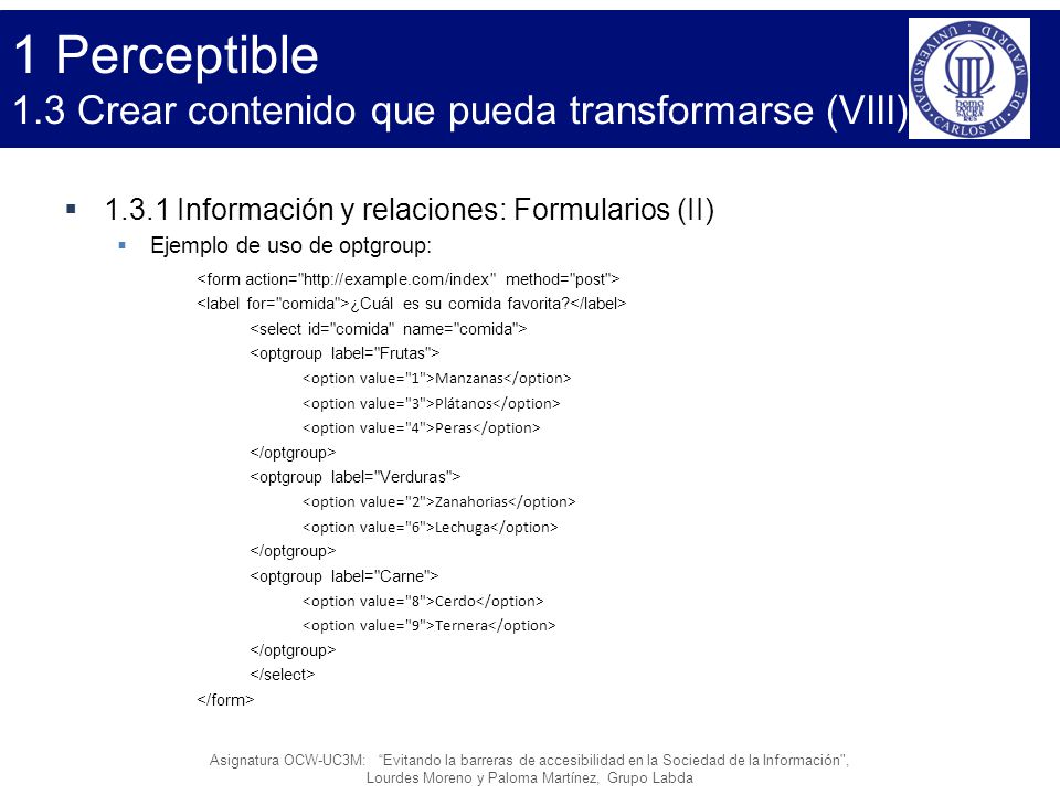 1 Perceptible 1.3 Crear contenido que pueda transformarse (VIII)