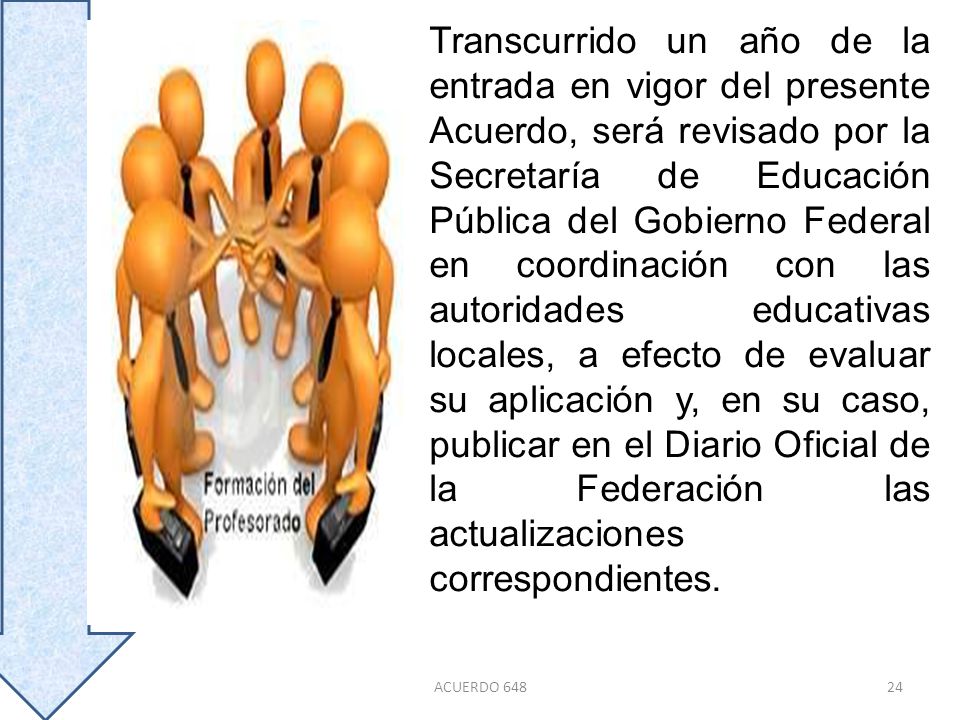 Transcurrido un año de la entrada en vigor del presente Acuerdo, será revisado por la Secretaría de Educación Pública del Gobierno Federal en coordinación con las autoridades educativas locales, a efecto de evaluar su aplicación y, en su caso, publicar en el Diario Oficial de la Federación las actualizaciones correspondientes.