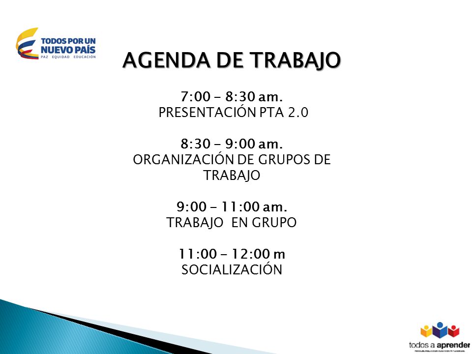 ORGANIZACIÓN DE GRUPOS DE TRABAJO