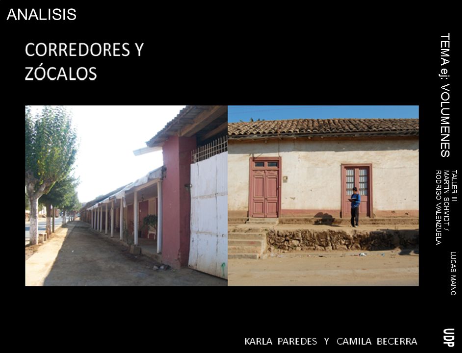 UDP ANALISIS PAREDONES TEMA ej: VOLUMENES TALLER III MARTIN SCHMIDT /