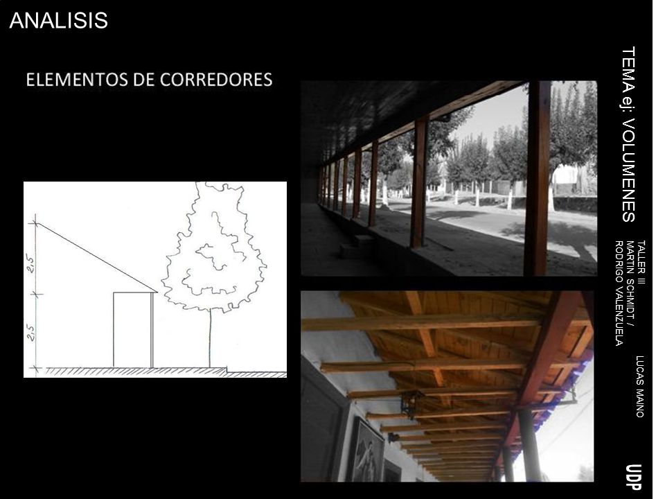 UDP ANALISIS PAREDONES TEMA ej: VOLUMENES TALLER III MARTIN SCHMIDT /