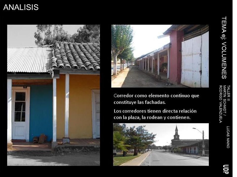 UDP ANALISIS PAREDONES TEMA ej: VOLUMENES TALLER III MARTIN SCHMIDT /